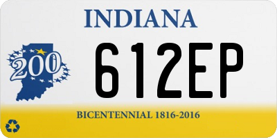 IN license plate 612EP