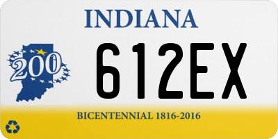 IN license plate 612EX