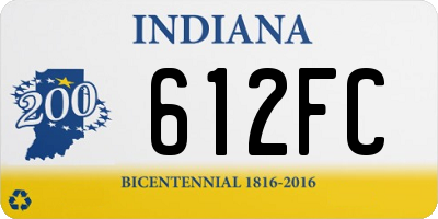 IN license plate 612FC