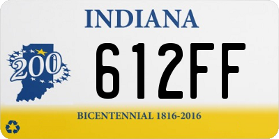 IN license plate 612FF