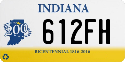 IN license plate 612FH