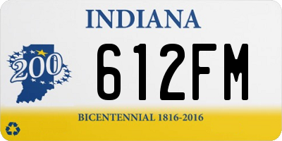 IN license plate 612FM