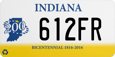 IN license plate 612FR