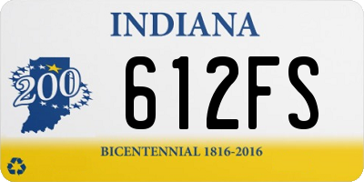 IN license plate 612FS