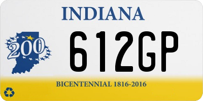 IN license plate 612GP