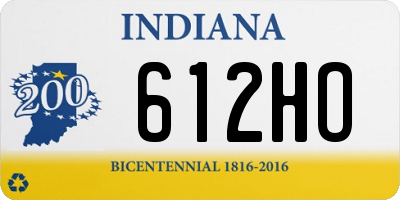 IN license plate 612HO