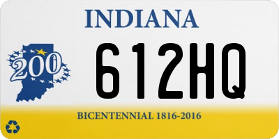 IN license plate 612HQ