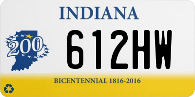 IN license plate 612HW