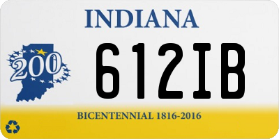 IN license plate 612IB