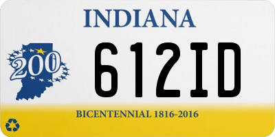 IN license plate 612ID