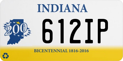 IN license plate 612IP