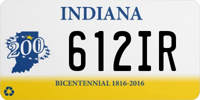 IN license plate 612IR