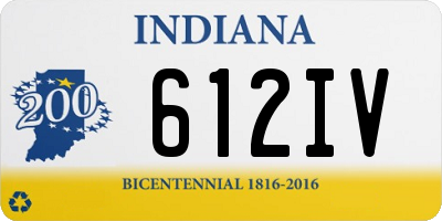 IN license plate 612IV