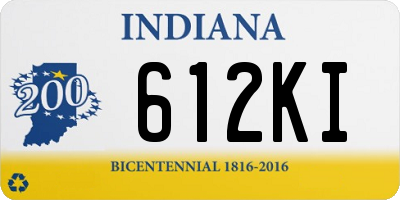 IN license plate 612KI