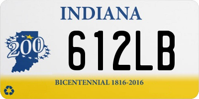 IN license plate 612LB