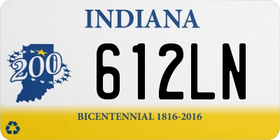 IN license plate 612LN