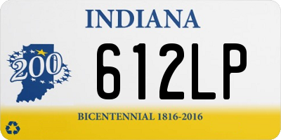 IN license plate 612LP