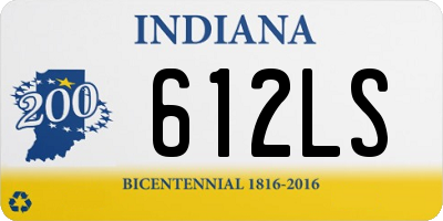 IN license plate 612LS