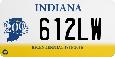 IN license plate 612LW