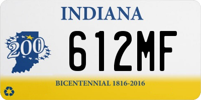 IN license plate 612MF