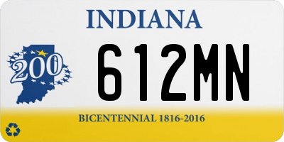IN license plate 612MN