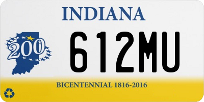 IN license plate 612MU