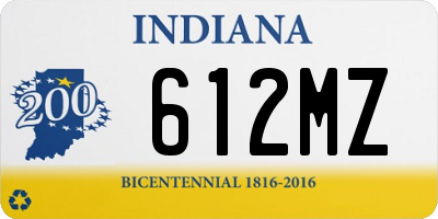 IN license plate 612MZ