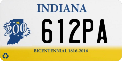 IN license plate 612PA