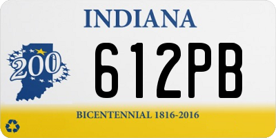 IN license plate 612PB