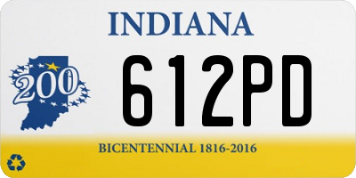 IN license plate 612PD