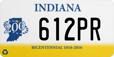 IN license plate 612PR