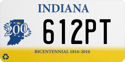 IN license plate 612PT