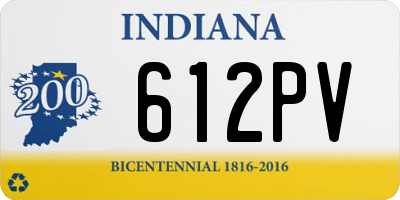 IN license plate 612PV