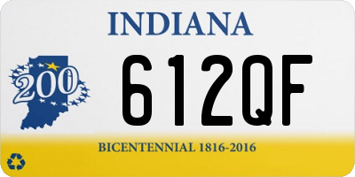 IN license plate 612QF