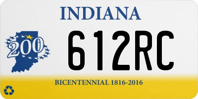 IN license plate 612RC