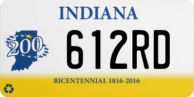 IN license plate 612RD