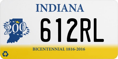 IN license plate 612RL