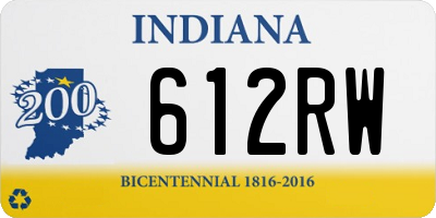 IN license plate 612RW