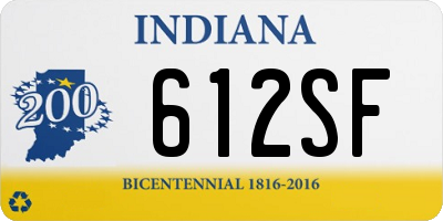 IN license plate 612SF