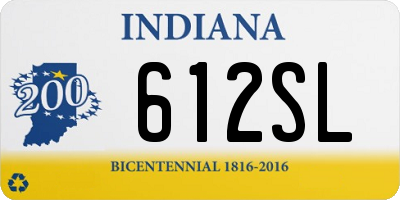 IN license plate 612SL