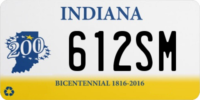 IN license plate 612SM