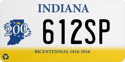 IN license plate 612SP