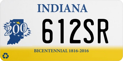 IN license plate 612SR