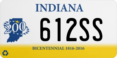 IN license plate 612SS