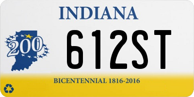 IN license plate 612ST