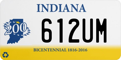 IN license plate 612UM