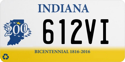 IN license plate 612VI