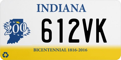 IN license plate 612VK