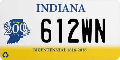 IN license plate 612WN