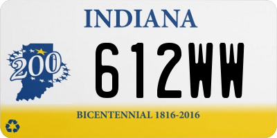 IN license plate 612WW